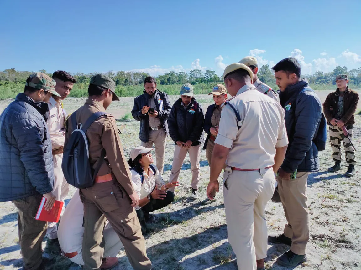 Arpita Dutta leading an expedition group